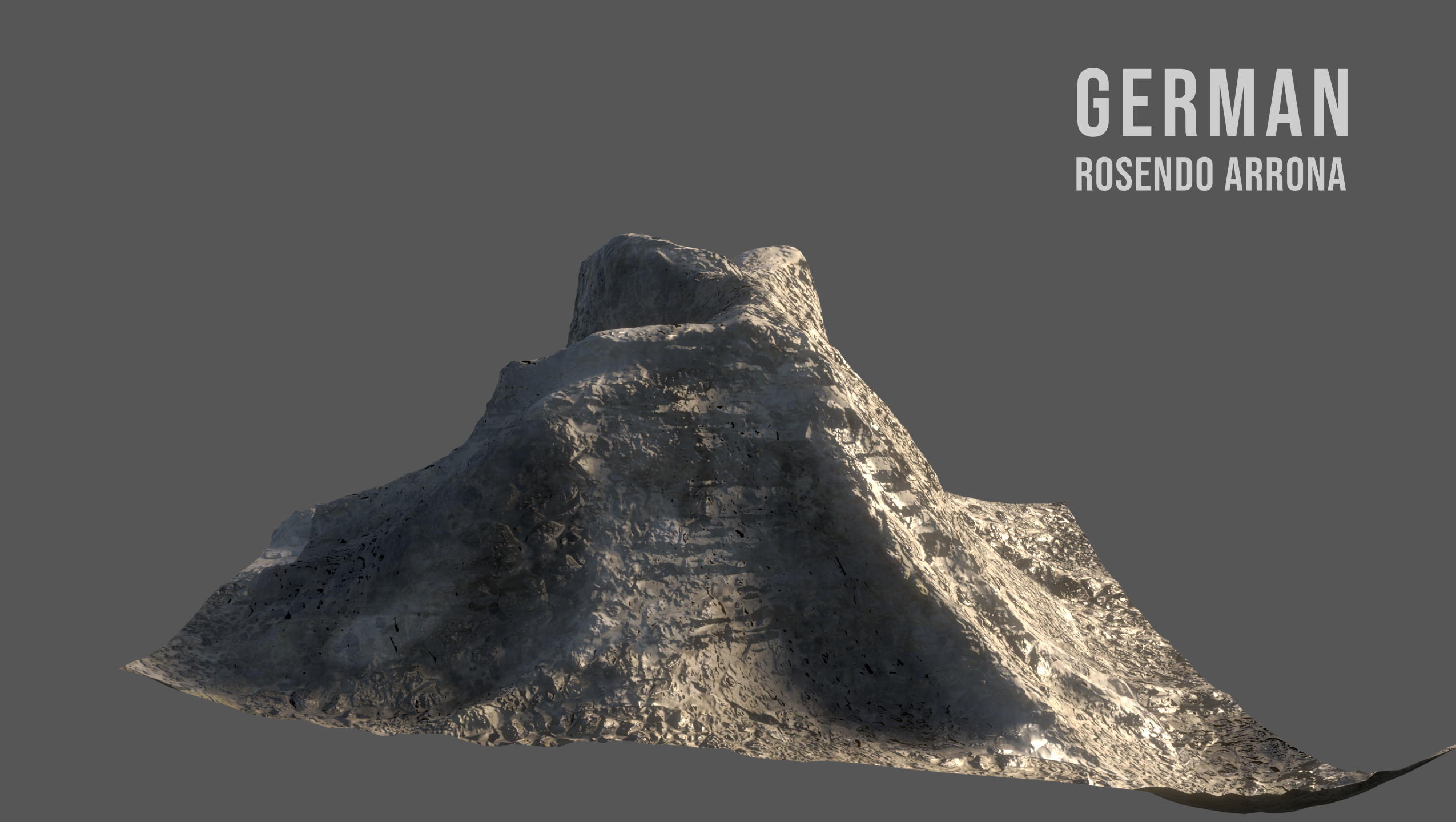 Montaña 3d render asset